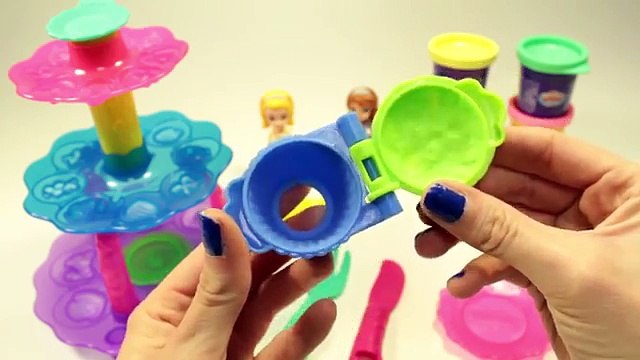 Play Doh Disney Princess Sofia The First Play Doh Tower Cupcake How to make Playdough Cupcakes