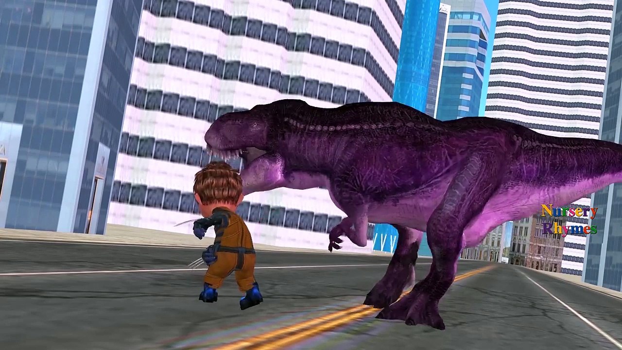 Wolverine Vs Dinosaurs Cartoons Singing Finger...