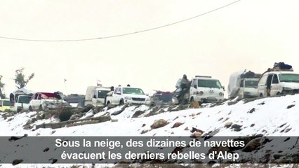 Sous la neige, évacuation des derniers rebelles d'Alep