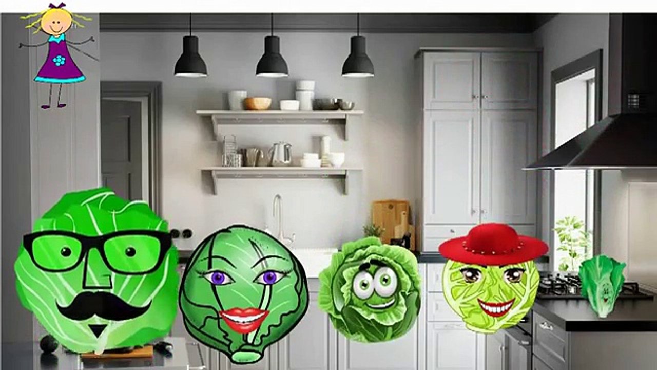 Finger Family CABBAGE Cartoon Nursery Rhyme | Funny 2D Song for kids
