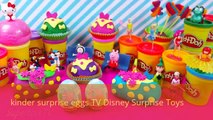 Playdoh Surprise Eggs Kinder Surprise Toys Disney Frozen Elsa Toys Peppa pig Cars toys 2