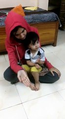 Small baby girl very cute. funny video