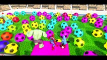 GIANT BALLS COLORS for HULK Spiderman & Mickey   Monster Truck McQueen Cars & kids Nursery Rhymes