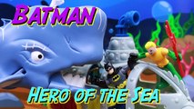 Batman Giant Whale Attack Scuba Diving with Jake and Neverland Pirates Submarine with Superheroes