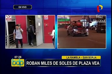 San Borja: delincuentes roban miles de soles en supermercado