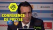 Conférence de presse Paris Saint-Germain - FC Lorient (5-0) : Unai EMERY (PARIS) - Bernard  CASONI (FCL) - 2016-17