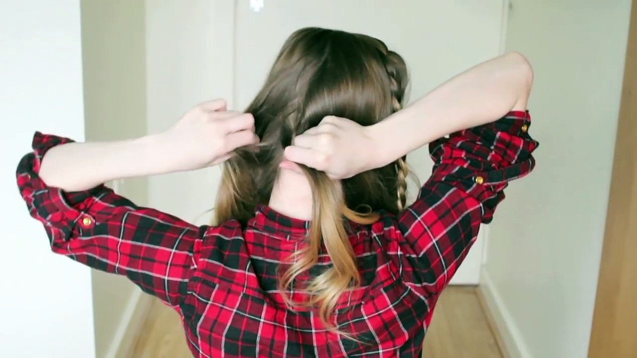 Upside Down Braided Rosette Bun Updo | Flower Braid Hair Tutorial | Braidsandstyles12