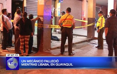 Un mecánico falleció mientras libaba en Guayaquil