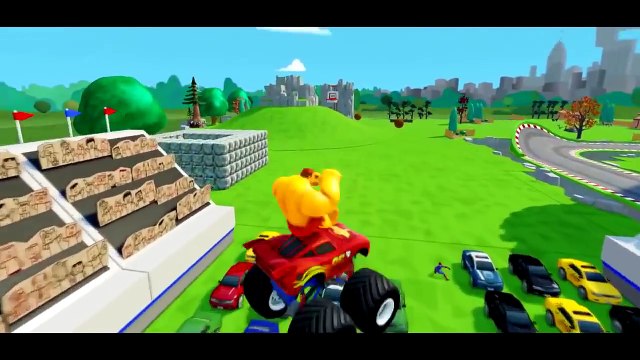 HULK CARS SMASH PARTY! Custom Green Lightning McQueen CARS! Finger Family Songs Nursery Rhymes 2