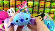 TSUM TSUM PLAY DOH SURPRISE EGG | Olaf Stitch Mickey Disney Frozen Elsa