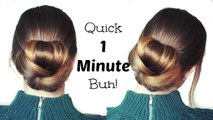 Quick and Easy 60 Second Bun Hairstyle Updo | Easy Hairstyles | Braidsandstyles12