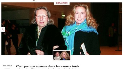 Brigitte Fossey pleure un être cher
