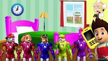 Five Little Paw Patrol Spiderman Jumping on the Bed - 5 Little Monkeys Jumping On The Bed