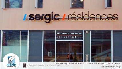 Location logement étudiant - Villeneuve d'Ascq - Grand Stade
