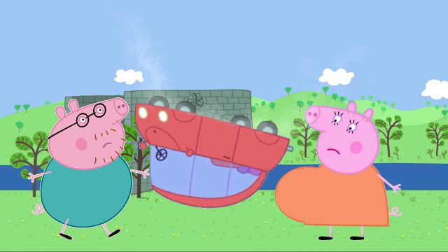 Pepa Pig - PREGNANT Mum Pig, Superman and Overturned Car. Kids cartoons! 妈妈猪，超人翻转汽车Sau der Mumie