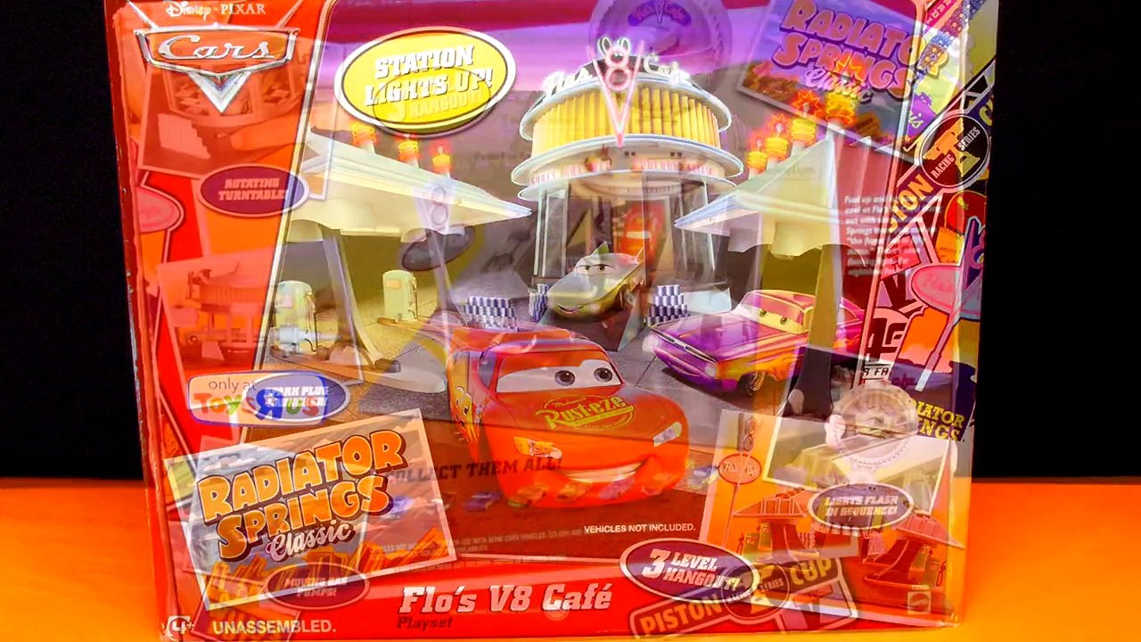 Flos V8 Cafe Playset Disney Pixar Cars Movie Radiator Springs Toy Review by Mattel! ToysRus