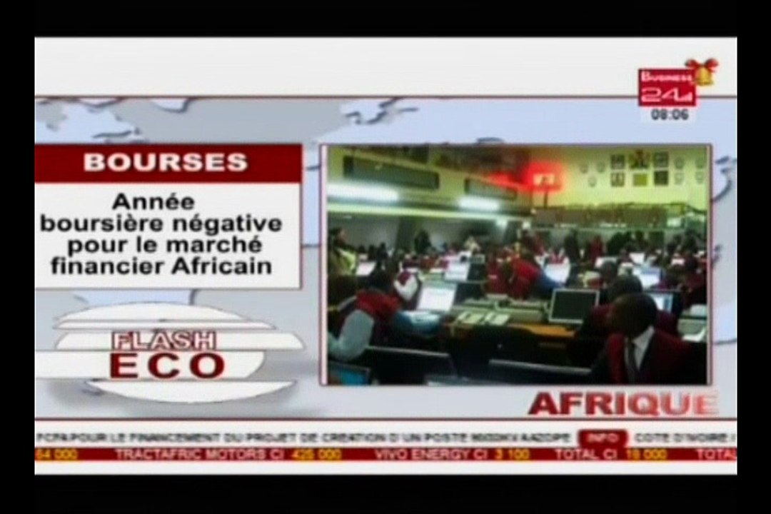 Business 24 - Flash Eco Afrique -  Bourses- Année boursière négative pour le marché financier Africain