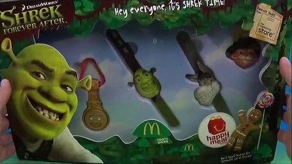 2010 SHREK FOREVER AFTER BOXED SET OF 12 McDONALD S HAPPY MEAL KID S MOVIE TOY S VIDEO REVIEW