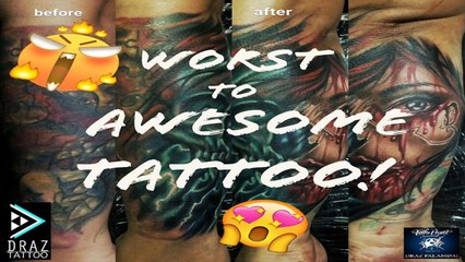 Cover Up Tattoo - WORST TO AWESOME TATTOO!!!