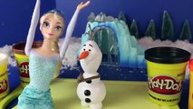 Frozen Elsa Barbie amp Play Doh Olaf Tutorial Video Make Olaf Out Of Play Dough Frozen DisneyCarToys