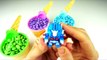 Colors Smarties pretend Ice Cream Cups Surprise Toys w/ Spiderman, Transformers, Paw Patrol + Songs