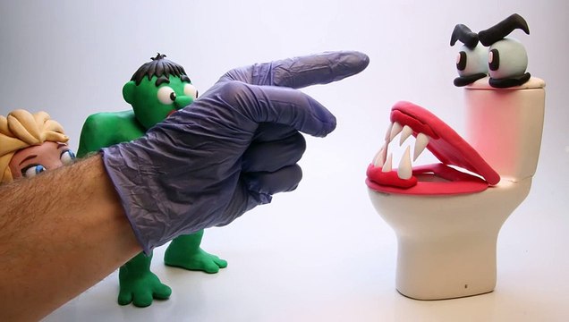 Shooting Angry Birds! Baby Red Angry Bird Stop Motion Moes Superheroes in Real Life