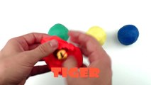 Colourful Surprise Eggs Opening Animal Toys // Play-doh Activities