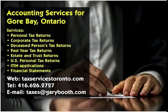 Gore Bay , Accounting Services , 416-626-2727, taxes@garybooth.com