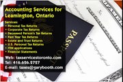Leamington ,Accounting Services , 416-626-2727 , taxes@garybooth.com
