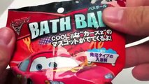 Cars 2 bath powder ball surprise - Japanese Bath bomb. Lightning McQueen バスボール ASMR