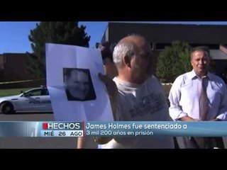 James Holmes condenado a más de 3 mil años de prisión