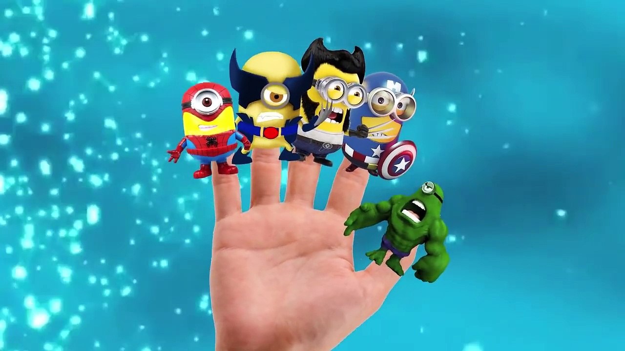 The Finger Family Song | Compilation 15 Minutes | Minions Superman Hulk Brave Baby Songs