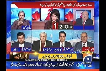 Saleem safi fight Imtiaz alam