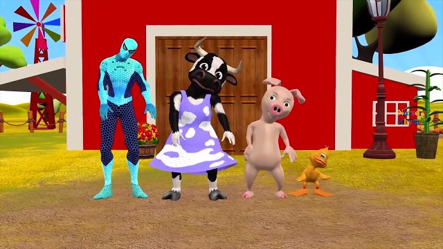 Spiderman Old Macdonald Had A Farm Children Nursery Rhymes | Spiderman Cartoons for Kids