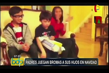 VIDEO: padres juegan "bromas pesadas" a sus hijos en Navidad