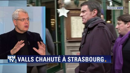Valls enfariné: en 2012, "ça a porté chance à Hollande"
