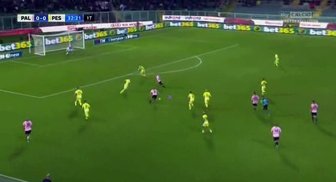 Robin Quaison Goal - Palermo	1-0	Pescara 22.12.2016