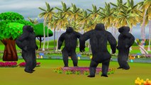 Giant Gorilla Vs Dinosaur Finger Family | Colors Animals Finger Family Nursery Rhymes Kids Songs