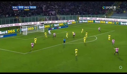 Robin Quaison Goal HD - Palermo 1-0 Pescara - 22.12.2016