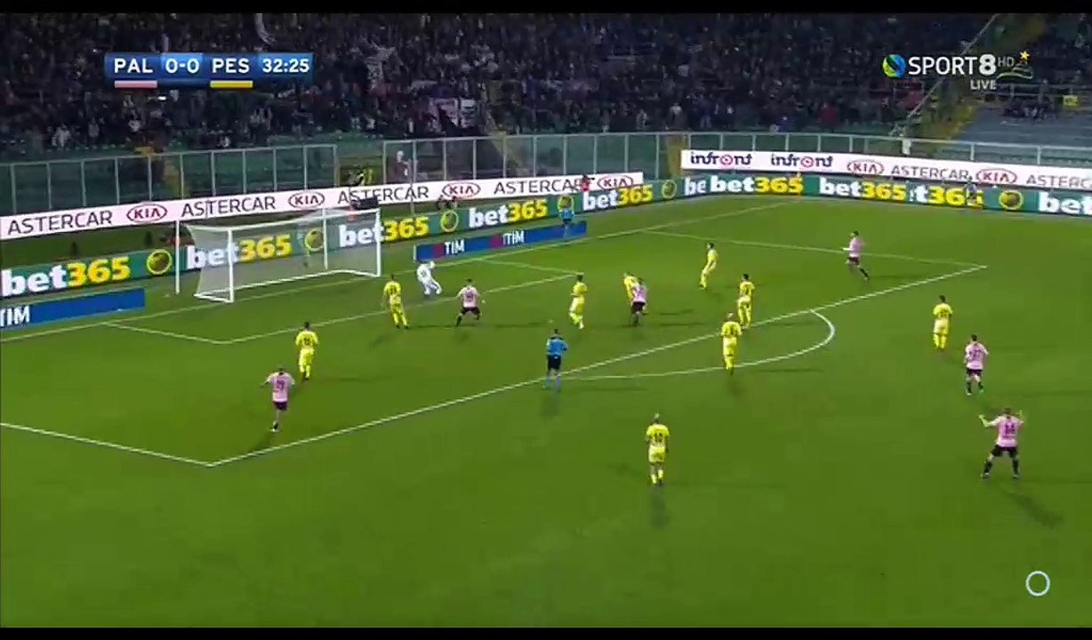 Robin Quaison Goal HD - Palermo 1-0 Pescara - 22.12.2016
