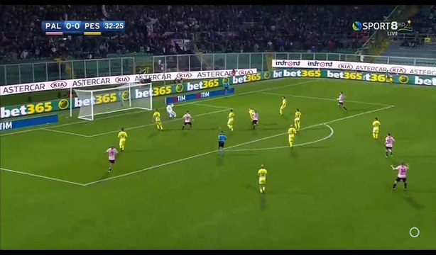 Robin Quaison Goal HD - Palermo 1-0 Pescara - 22.12.2016