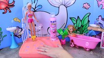 Barbie Shower & Frozen Anna Barbie Bubble Bath with Mr Bubble Bath Foam by DisneyCarToys