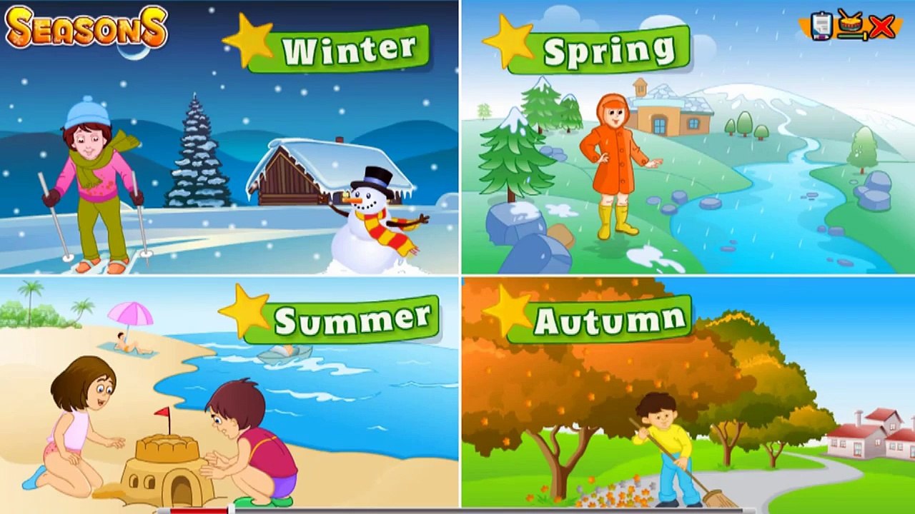 Seasons - Made familiar with spring, summer, autumn and winter, and their chief characteristics.