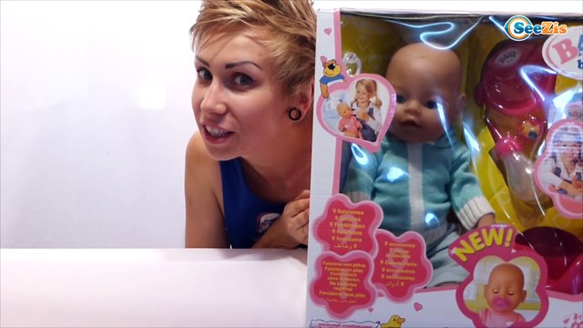 ✔ Doll Baby Born is eating porridge prepared by Julia. Юля готовит кашу Кукле Бэби Борн. Серия 2 ✔