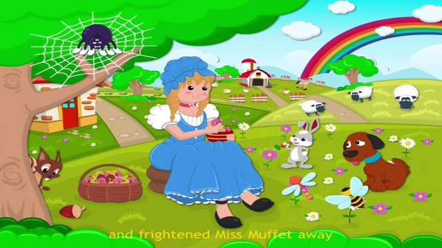 Little Miss Muffet (HD) + Lyrics | Nursery Rhyme - Song for Kids!
