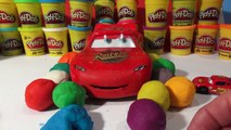 Pixar Cars Play Doh Surprise Eggs with Micro Drifters such as Lightning McQueen or Mater