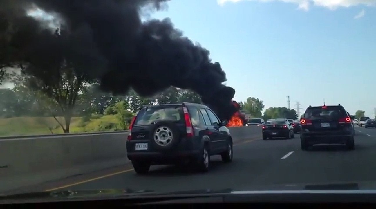 Truck Explosion On The Highway - Funny Videos at Videobash