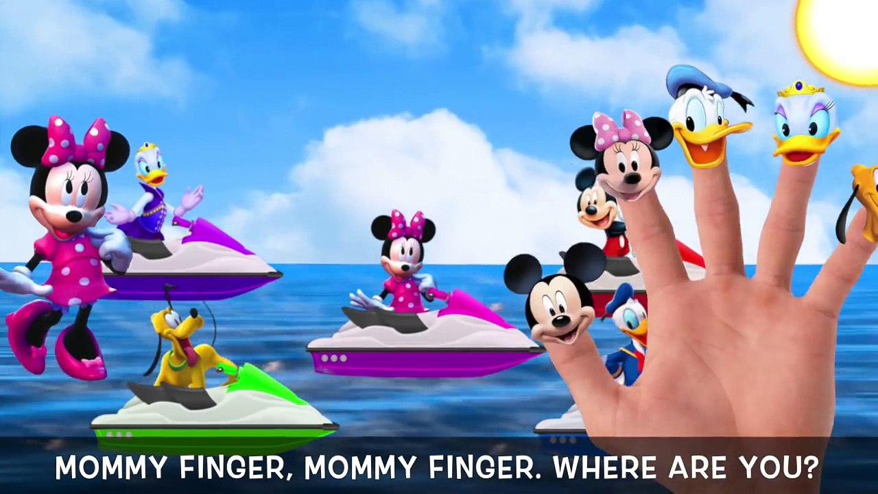 Mickey Mouse Clubhouse Finger Family Water Jetski Race!