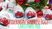 Spiderman Surprise Eggs Christmas Tree | Surprise Spiderman Toys with Christmas Music