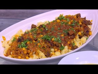 مكرونة باللحمة و صوص الطماطم | غادة جميل
